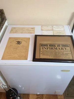 $775 • Buy Doctors Hang Bill  Civil War Discharge Papers I.R.S. Receipt DR B.B. Potter MD