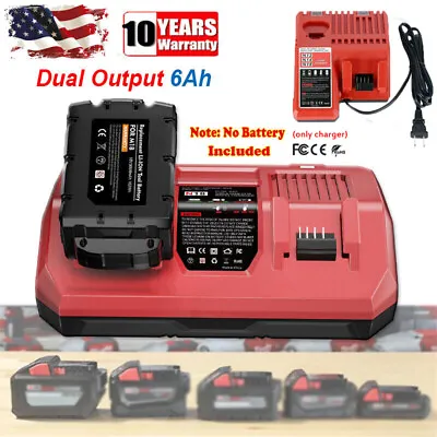 Replace Dual Charger / 12V-18V Charger For Milwaukee For M18 18V Lithium Battery • $34.19