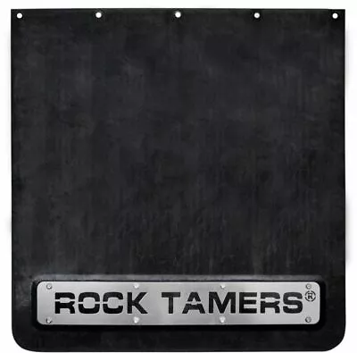 Rock Tamers Mud Flap System 2  Hitch-Mount For RV Boat Trailer Black/Stainless • $389.99