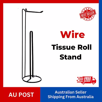 $13.49 • Buy Box Sweden Wire Tissue Roll Stand Toilet Paper Holder Dispenser Organiser Black