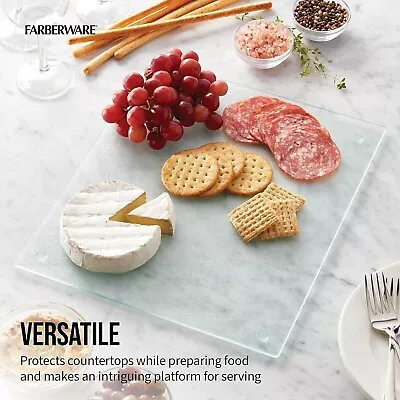 Farberware Large Glass Utility Cutting Board Dishwasher-Safe Tempered Glass Kit • $15.97