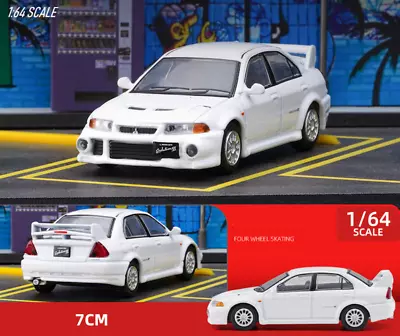 CR JKM 1:64 White JDM Lancer Evolution EVO 6 VI Racing Sport Model Toy Metal Car • $17.99