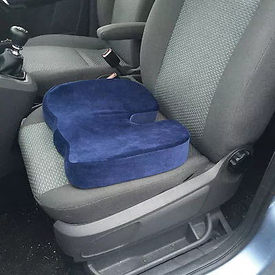 Blue Spin Coccyx & Back Support Pressure Relieve Memory Foam Car Seat Cushion • £19.99