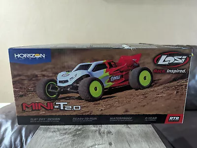 Losi Mini-T 2.0 1/18 RTR 2WD Stadium RC Truck RTR (Red/White) LOS01015T1 • $89.99