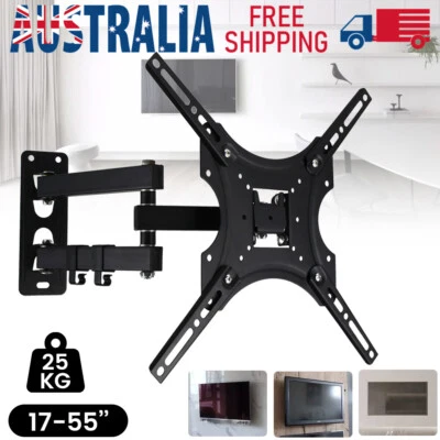 $15.38 • Buy Full Motion TV Wall Mount Bracket Swivel Tilt 32 37 40 42 50 52 55 Inch LED LCD