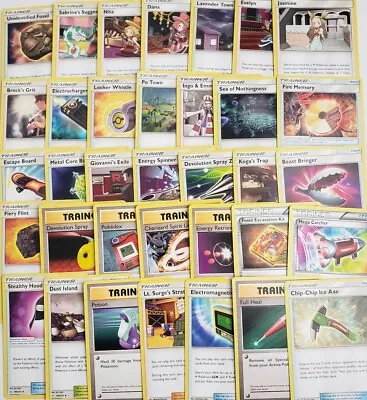 $6.99 • Buy 50 Pokemon Cards -Trainer Supporter Stadium Card Lot With Holos - NO DUPLICATES