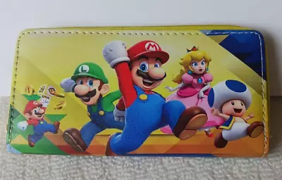 New Super Mario Bros Wallet Long For Men's Wallet With Zipper • $23.99