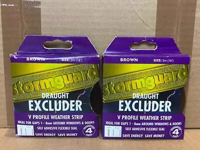 10 Metres Stormguard Draught Excluder V-Profile Weather Strip For Doors Windows • £6.95