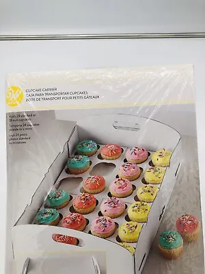 Wilton Cupcake Holder /Carrier W Lid  24 Cupcakes  White Box New Factory Sealed • $5.90