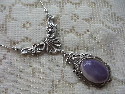 Purple Wampum Quahog Shell  Necklace 18 Inch  • $42.99