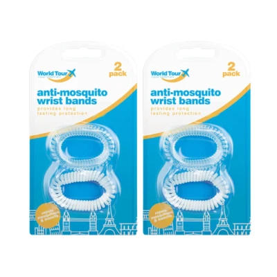 £3.99 • Buy 2X Anti Mosquito Wrist Bands Bracelet Insect Midge Repellent Camping Bugs