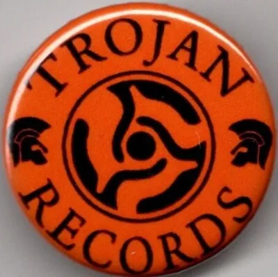 TROJAN RECORDS Pin Button Badge 25mm - SKINHEAD - VESPA LAMBRETTA SCOOTER DEKKER • £1.40