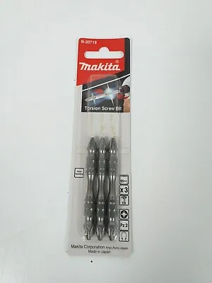 MAKITA TORSION SCREW BIT  B-20719  Pz2-65  3PCS • £8.99