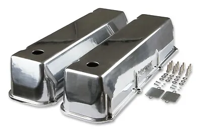 Polished Cast Aluminum Valve Covers BBF Ford 429 460  Tall W/ Breather Holes V8 • $119.99