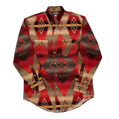 £29.99 • Buy Rough Rider By Circle T Shirt Vintage USA Aztec Pattern Western Men's M