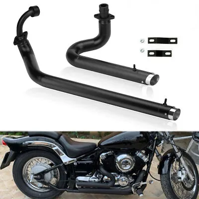 Shortshots Staggered Exhaust Pipes For Yamaha V Star 650 XVS650 Dragstar 650 400 • $210