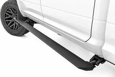 Rough Country Power Running Boards - Lighted Crew Cab For Ford F-150/Lightning/Super Duty 2015-2024