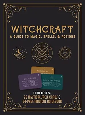 Witchcraft Kit: A Guide To Magic Spells And Potions - Includes: 25 Mystical Sp • £13.62