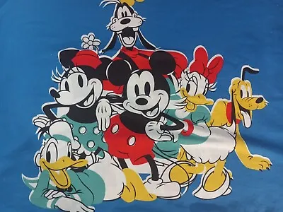 Disney Mickey Mouse & Friends Standard Pillow Case Blue Minnie Goofy Daisy Pluto • $14.99