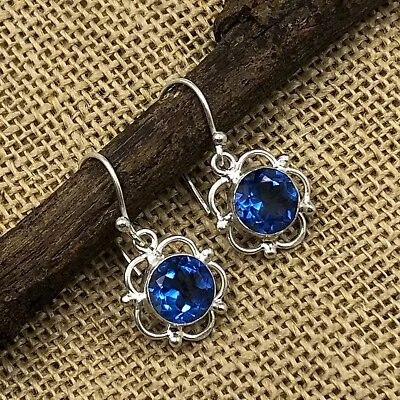 Natural Tanzanite Gemstone Drop/Dangle Earrings 925 Sterling Silver Jewelry • $13.58