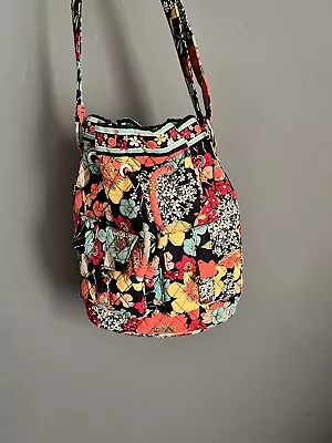 Vera Bradley Classic Sling Drawstring Backpack Bag Happy Snails Purse • $16.99