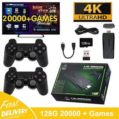 TV Video Game Stick Retro Gaming Console W/ 2 Wireless Controller 13000+ 4K HDMI • $39.89