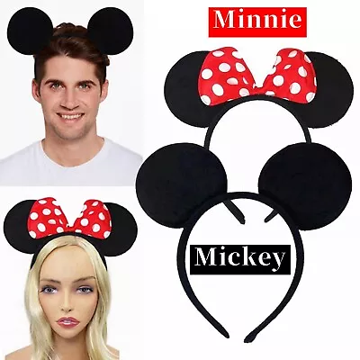 Minnie Mini Mouse Ears Headband Women Girls Mickey Party Hen Night Fancy Dress • £3.58