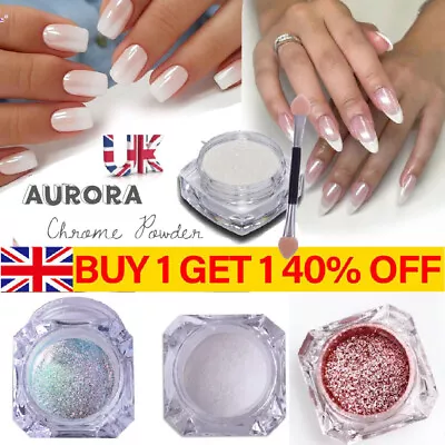 Mirror Chrome Nail Powder Colours Unicorn Rose Aurora Nail Powder Pigment • £3.79