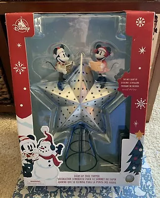 New Box 2021/23 Disney Store Light-up Star Tree Topper Mickey Minnie Mouse • $94.95