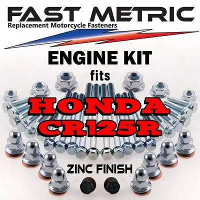 '90-'07 Honda CR 125R Engine Rebuild Bolt Kit | FACTORY Style ZINC Fasteners • $39.99