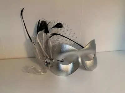 Silver Masquerade Mask Made In Italy • $43