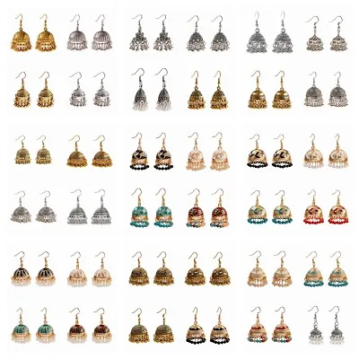 $5.49 • Buy Indian Small Ethnic Bell Earrings Gypsy Boho Hoop Jhumki Earring Fashion Jewelry