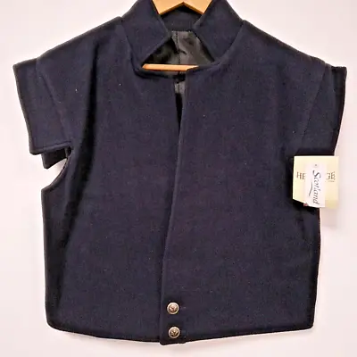 Heritage Clothing Scotland Navy Blue Jacobite Waistcoat 100% Wool Lined Size - M • £25