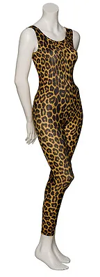 £17.50 • Buy KDC016 Leopard Animal Print Sleeveless Footless Dance Catsuit By Katz Dancewear