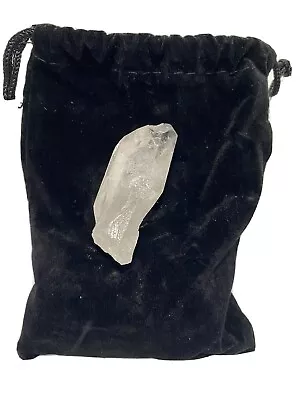 Mystical Crystal Quartz Collection 1/2 Lb Natural Clear Points  NEW W/ Felt Bag  • $4.99