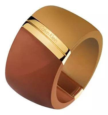 Nib-calvin Klein Visionary Brown And Gold Bangle • £35