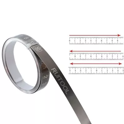 Sticky Scale Sticking Tape Metal Ruler Forward Reverse Middle Selfadhesive Ruler • £7.43