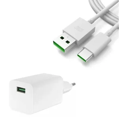Genuine OPPO VOOC EU Fast 4A Flash Charger Adapter & Type C FAST Charging Cable • $10.08