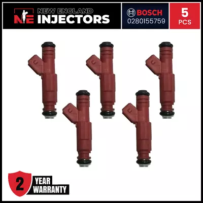 Reman Bosch Fuel Injectors Set (5) 0280155759 For 1996-1998 Volvo 2.4L 2.3L I5 • $100