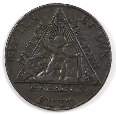 1790s GB Middlesex MASONIC Conder Token Halfpenny • $4.25