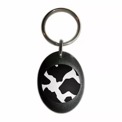 Cow Pattern - Plastic Oval Key Ring Colour Choice New • £3.99