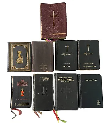 Mixed Book Lot Missals Prayer Book Hymnal Catholic Lutheran Episcopal Vtg • $49.99