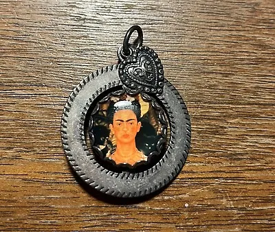 Vintage Frida Kahlo Spinner Pendant With Milagro Charm • $9.99