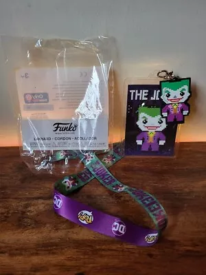 $12 • Buy *Gamestop Exclusive* Funko Pop 8-bit Joker Lanyard/Charm ID Protector