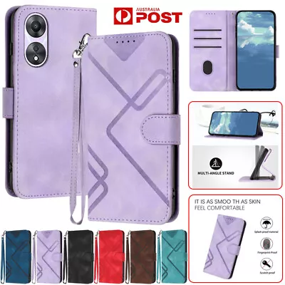 For OPPO A78 A58 A57 A77 A9 A5 A74 A54 Reno 8 Pro Case Leather Flip Wallet Cover • $12.89