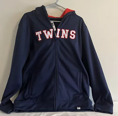 Minnesota Twins Men's L  Navy Blue  Fanatics Full-Zip Hoodie New! • $26.95