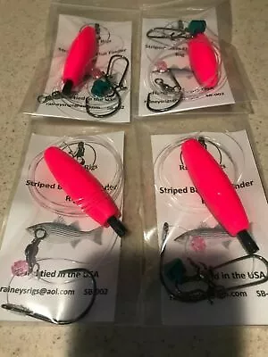 Striped Bass Rigs Striper Fish Finder - Fishing Rigs Hand Tied (4) • $20