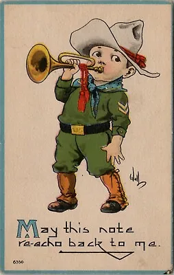 Bernhardt Wall Bugle Boy 1914 Sayre PA To Meshoppen Pennsylvania Postcard U15 • $5.95