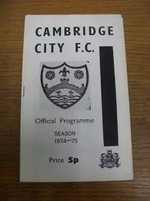 12/10/1974 Cambridge City V Bury Town [FA Trophy] • £3.99