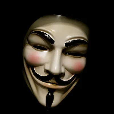 V Vendetta Guy Fawkes Face Mask Anonymous Hacker Fancy Dress Halloween Cosplay· • £4.64